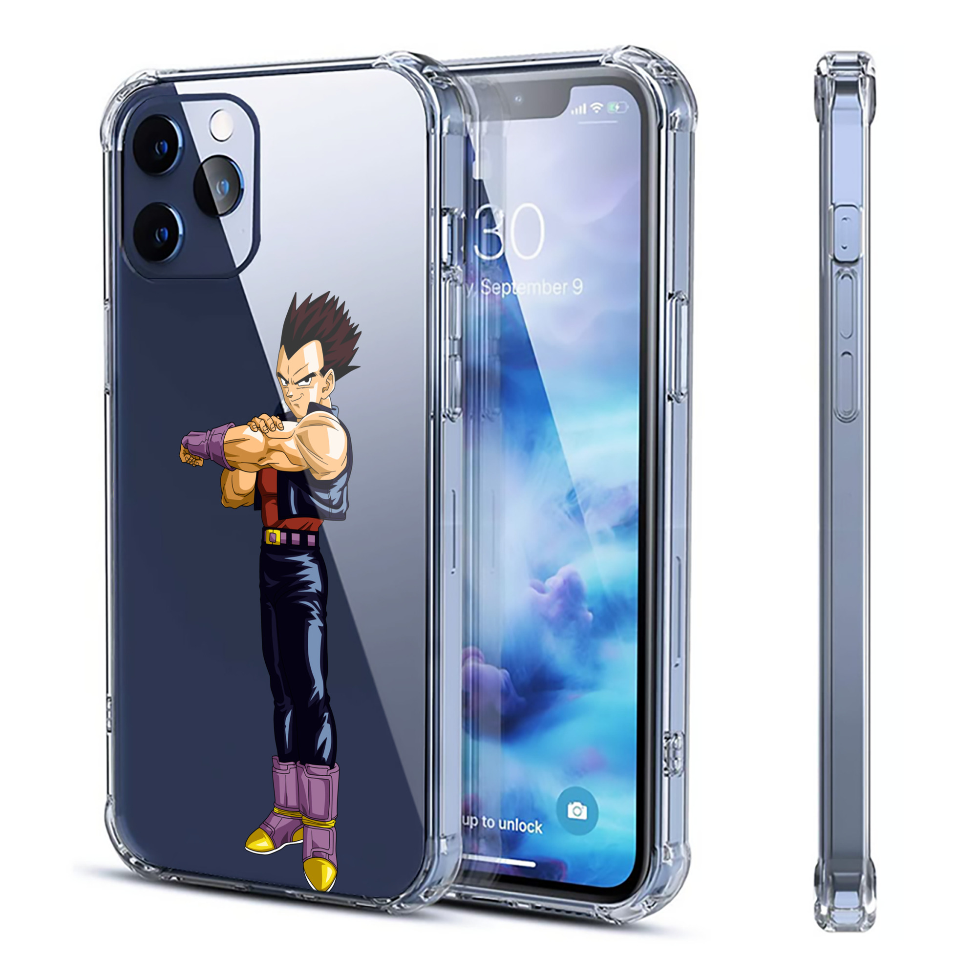 （画像用） ドラゴンボール ベジータ四世（Bejīta Yonsei）DRAGON BALL Vegeta IV 【iPhone 12シリーズ対応】透明スマホケース（クリアソフトケース）